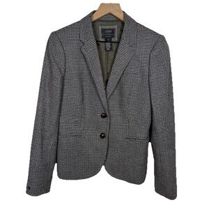 J Crew Wool Houndstooth Schoolboy Blazer Women’s Size 6 Preppy Office Business
